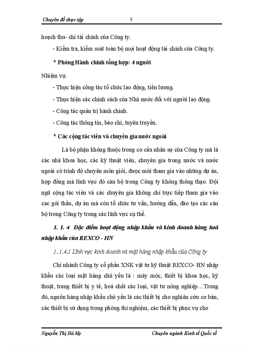 image for page Hoạt động nhập khẩu máy móc, thiết bị tại chi nhánh Công ty cổ phần xuất nhập khẩu vật tư kỹ thuật REXCO- HN