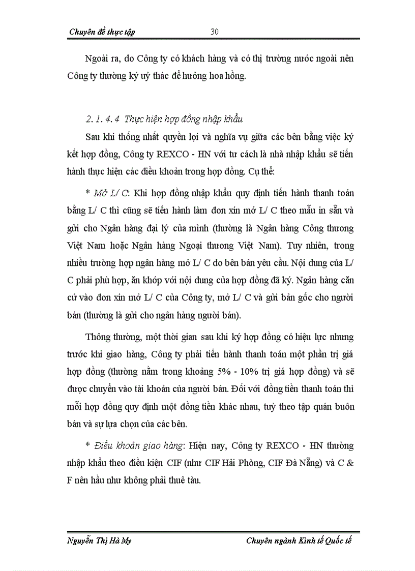 image for page Hoạt động nhập khẩu máy móc, thiết bị tại chi nhánh Công ty cổ phần xuất nhập khẩu vật tư kỹ thuật REXCO- HN