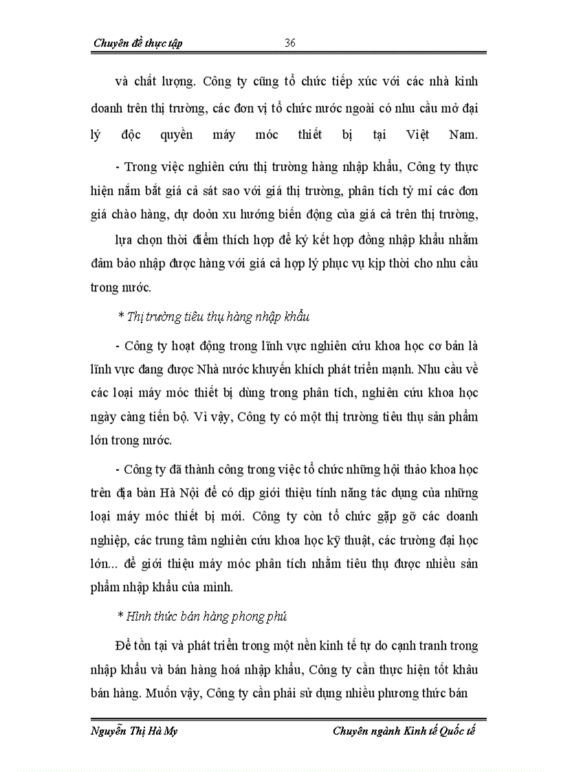 image for page Hoạt động nhập khẩu máy móc, thiết bị tại chi nhánh Công ty cổ phần xuất nhập khẩu vật tư kỹ thuật REXCO- HN