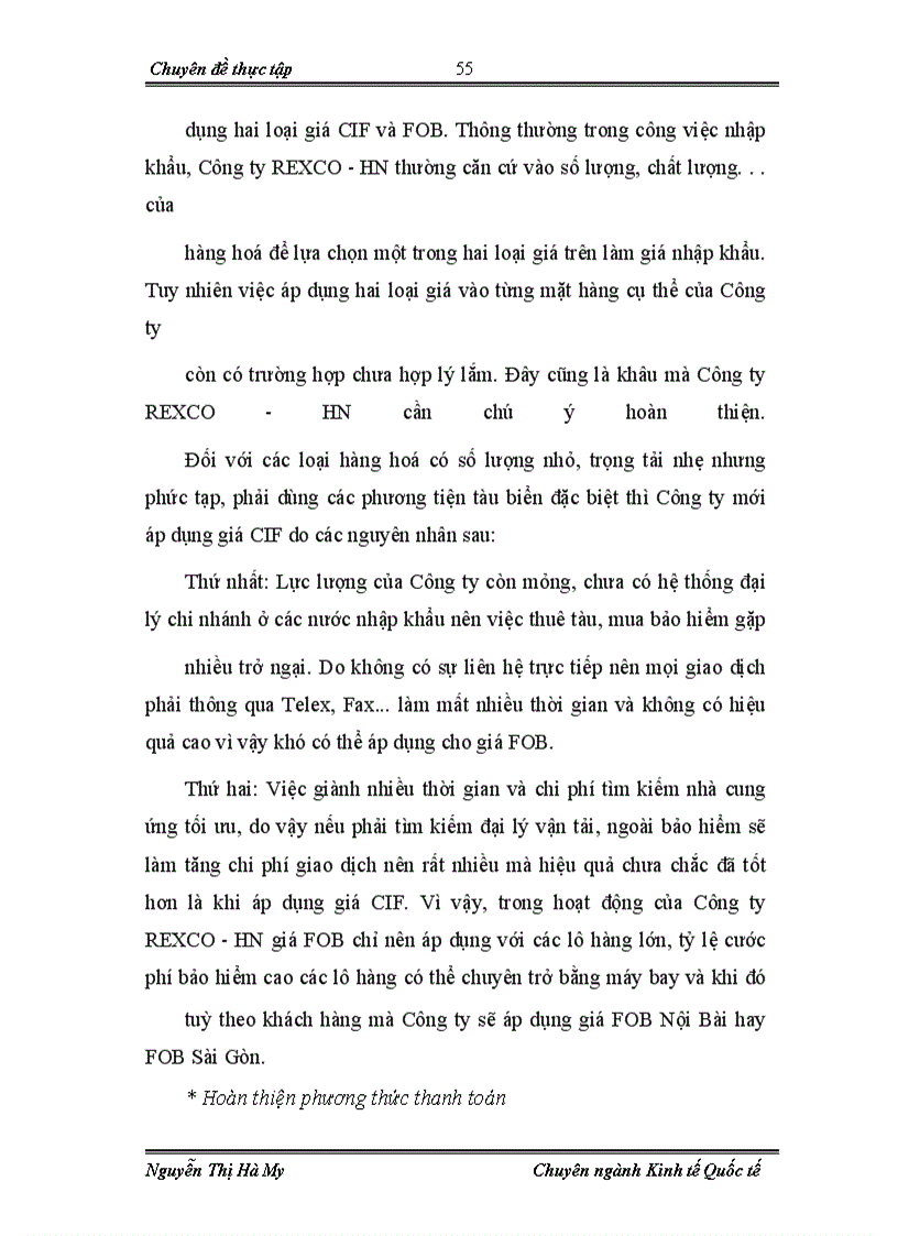 image for page Hoạt động nhập khẩu máy móc, thiết bị tại chi nhánh Công ty cổ phần xuất nhập khẩu vật tư kỹ thuật REXCO- HN