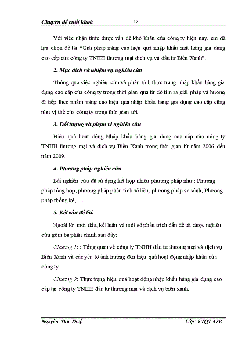 image for page Giải pháp nâng cao hiệu quả nhập khẩu mặt hàng gia dụng cao cấp của công ty tnhh thương mại dịch vụ và đầu tư biển xanh