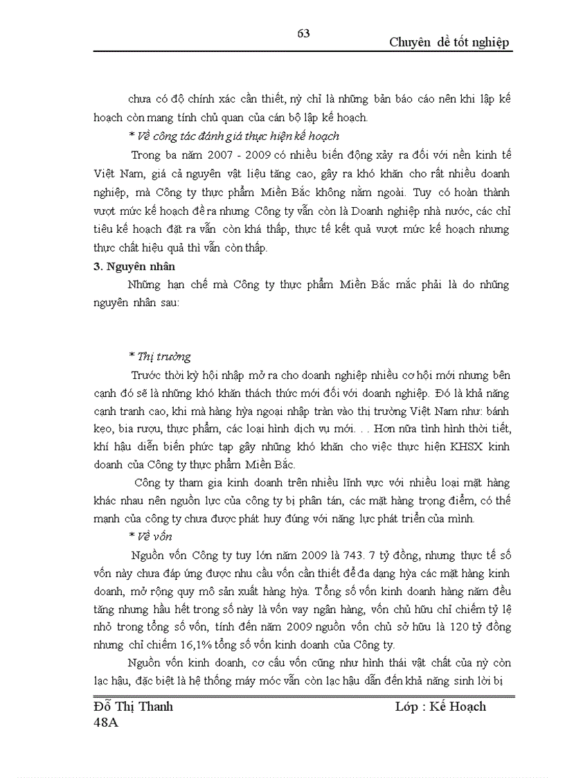 image for page Một số giải pháp thực hiện kế hoạch sản xuất kinh doanh của công ty thực phẩm Miền Bắc