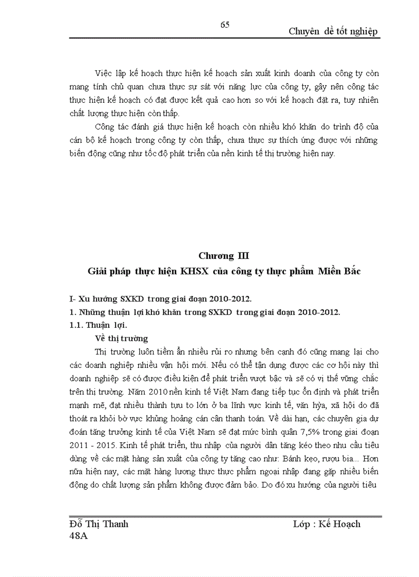 image for page Một số giải pháp thực hiện kế hoạch sản xuất kinh doanh của công ty thực phẩm Miền Bắc