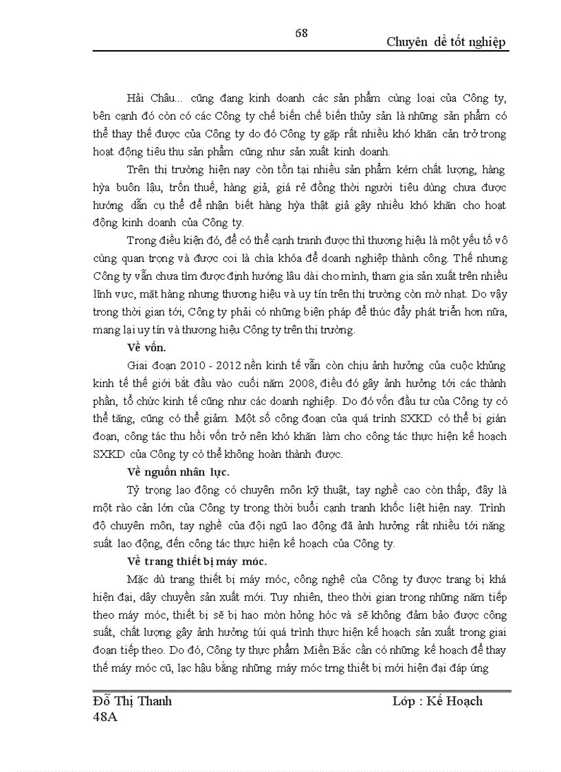 image for page Một số giải pháp thực hiện kế hoạch sản xuất kinh doanh của công ty thực phẩm Miền Bắc