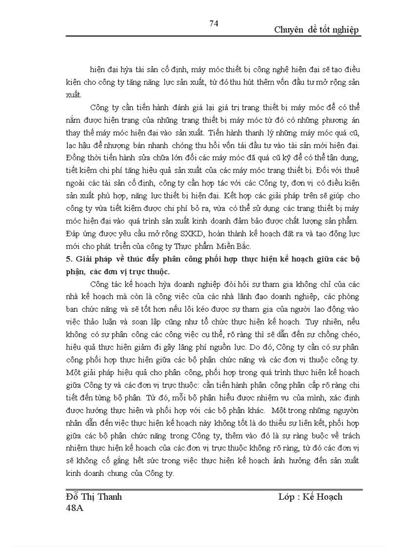 image for page Một số giải pháp thực hiện kế hoạch sản xuất kinh doanh của công ty thực phẩm Miền Bắc
