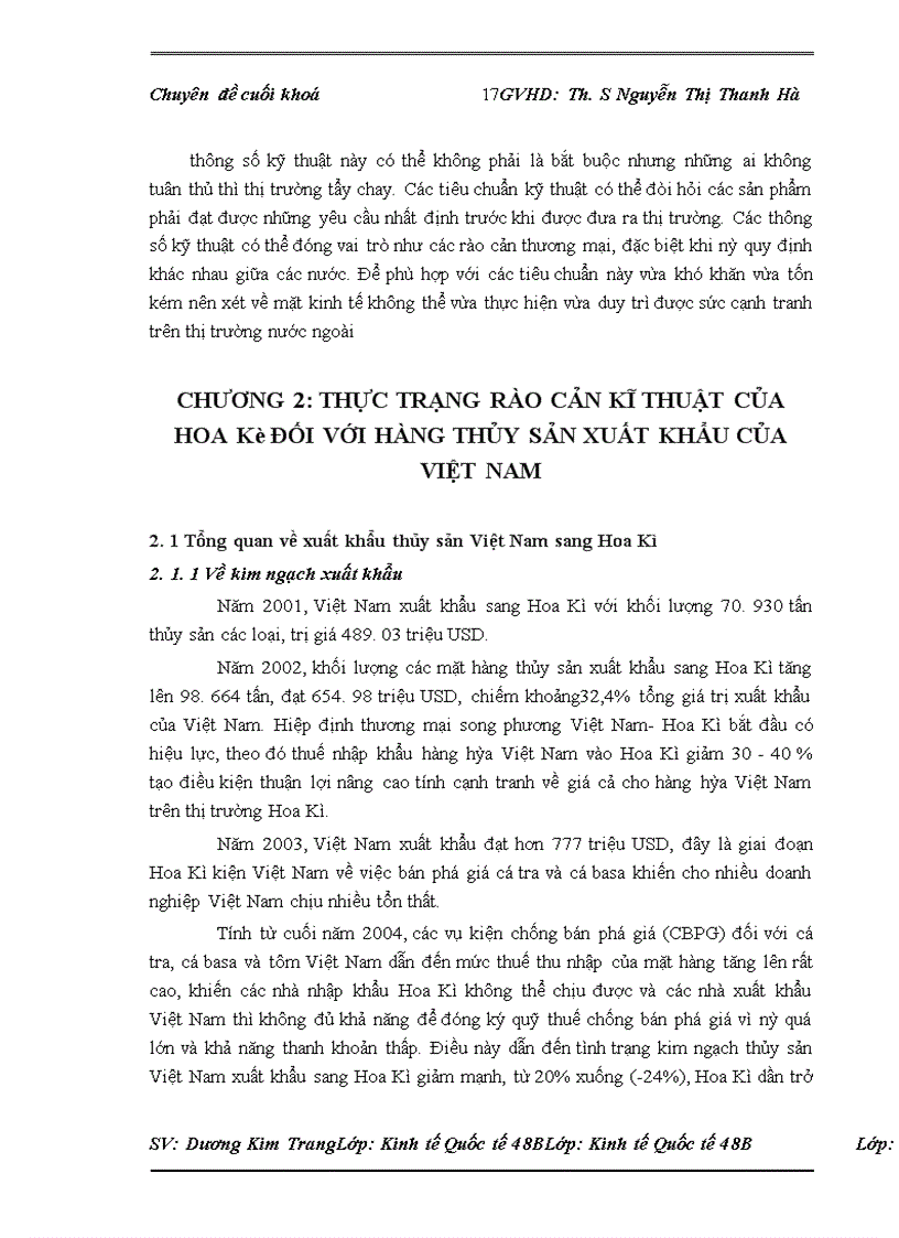 image for page Rào cản kĩ thuật của Hoa Kì đối với mặt hàng thủy sản xuất khẩu của Việt Nam