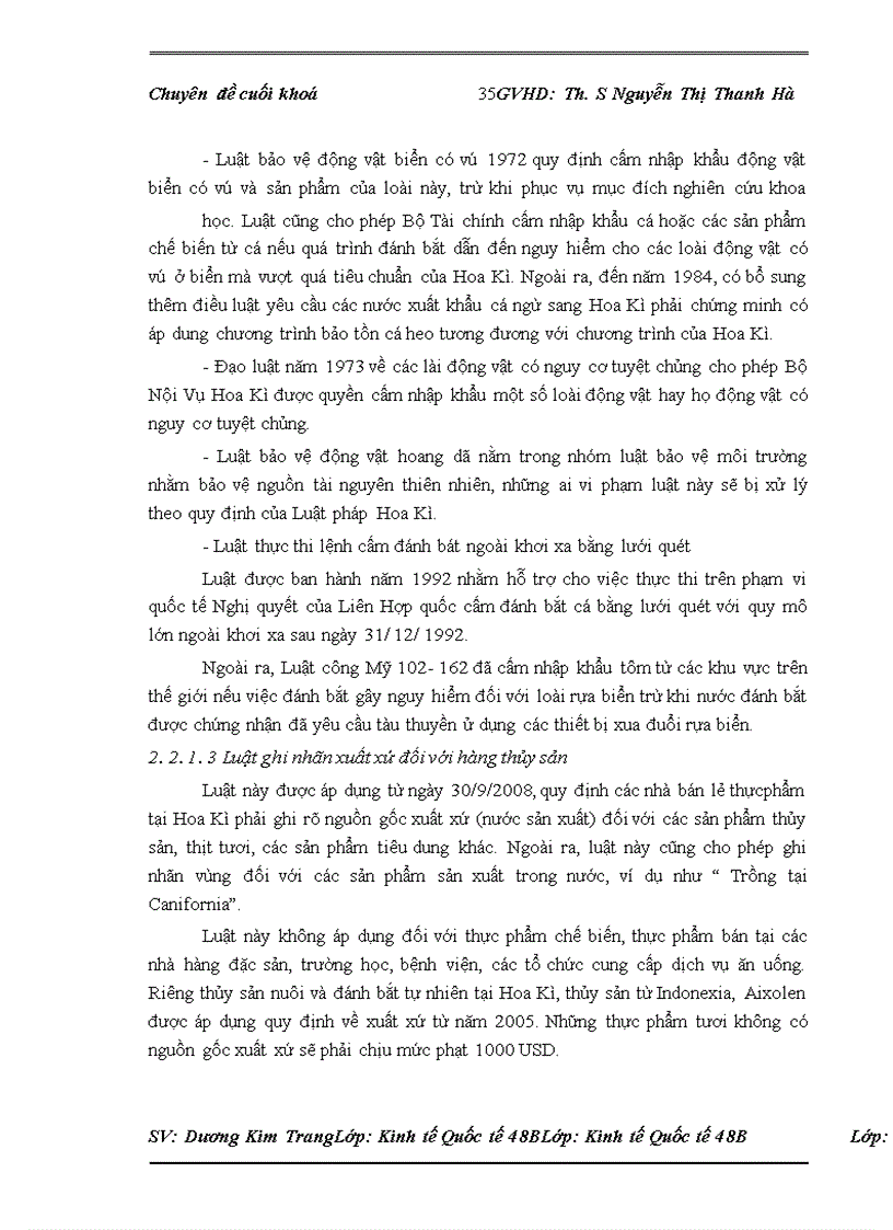 image for page Rào cản kĩ thuật của Hoa Kì đối với mặt hàng thủy sản xuất khẩu của Việt Nam