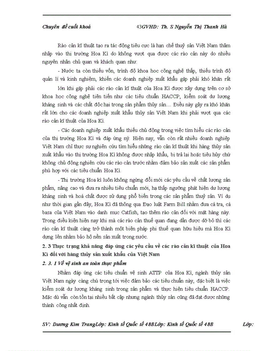 image for page Rào cản kĩ thuật của Hoa Kì đối với mặt hàng thủy sản xuất khẩu của Việt Nam