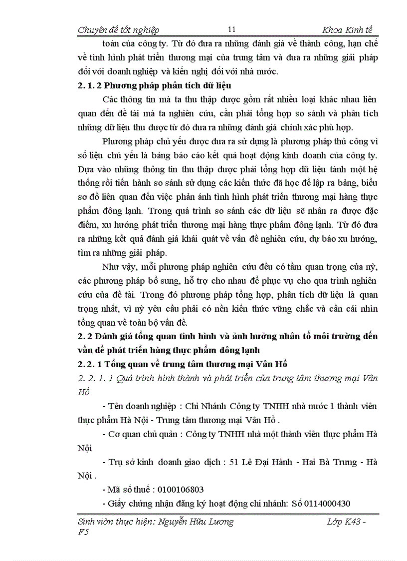 image for page Giải pháp phát triển thương mại hàng thực phẩm đông lạnh của trung tâm thương mại Vân Hồ thuộc công ty TNHH nhà nước một thành viên Thực Phẩm Hà Nộ