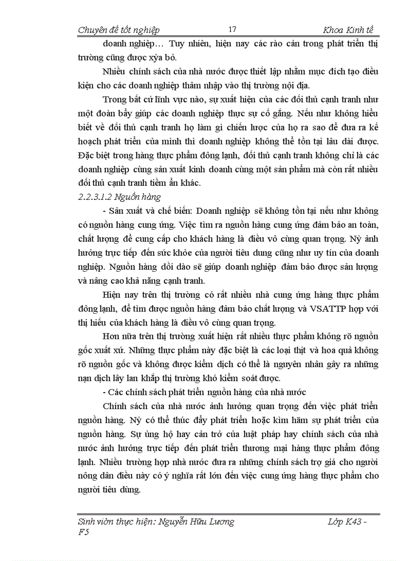 image for page Giải pháp phát triển thương mại hàng thực phẩm đông lạnh của trung tâm thương mại Vân Hồ thuộc công ty TNHH nhà nước một thành viên Thực Phẩm Hà Nộ