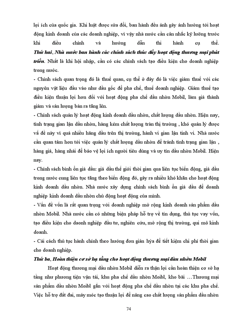 image for page Giải pháp phát triển thương mại sản phẩm dầu nhờn Mobil của Vinatranco trên thị trường miền Bắc