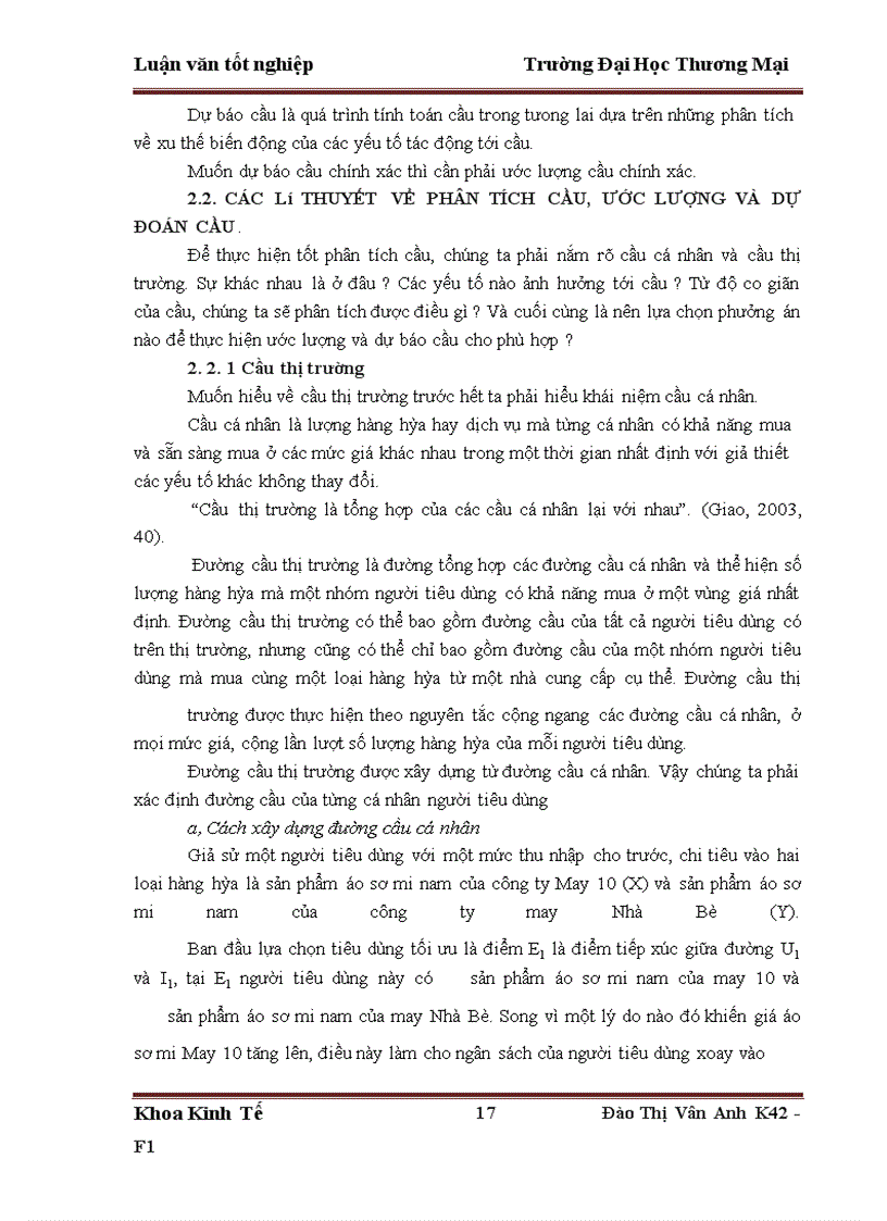 image for page Phân tích và dự báo cầu sản phẩm áo sơ mi nam của công ty cồ phần May 10 trên địa bàn Hà Nội tới năm 2015