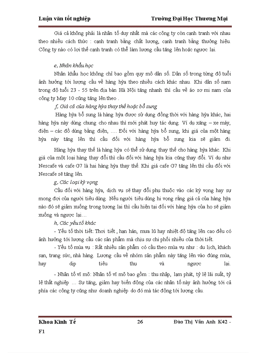 image for page Phân tích và dự báo cầu sản phẩm áo sơ mi nam của công ty cồ phần May 10 trên địa bàn Hà Nội tới năm 2015