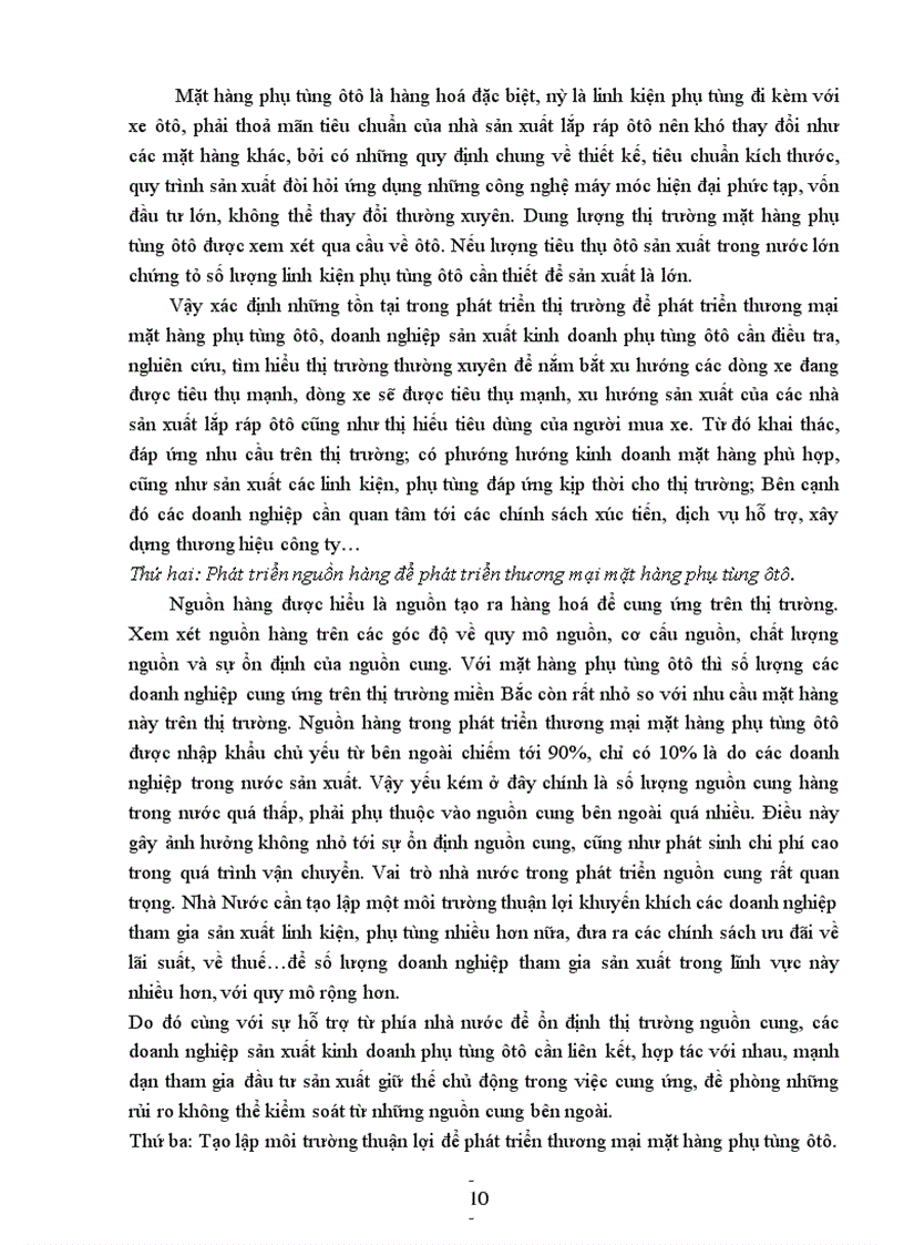 image for page Giải pháp phát triển thương mại mặt hàng phụ tùng ôtô trên thị trường miền Bắc