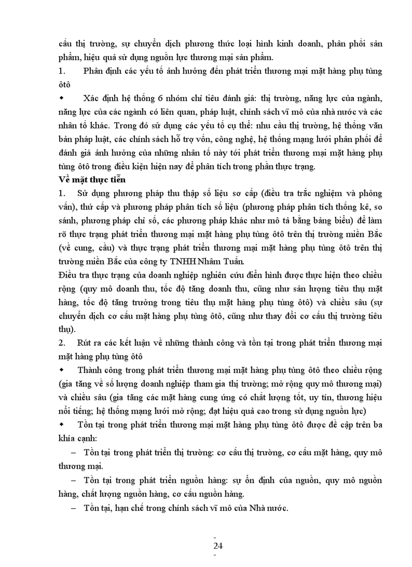 image for page Giải pháp phát triển thương mại mặt hàng phụ tùng ôtô trên thị trường miền Bắc