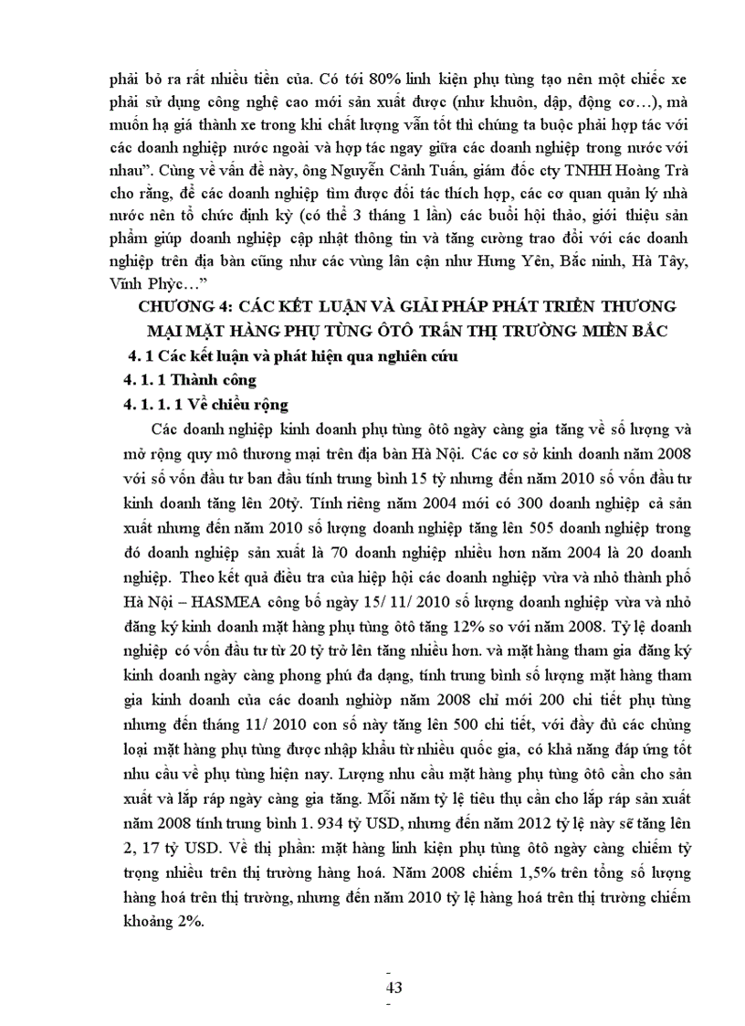 image for page Giải pháp phát triển thương mại mặt hàng phụ tùng ôtô trên thị trường miền Bắc