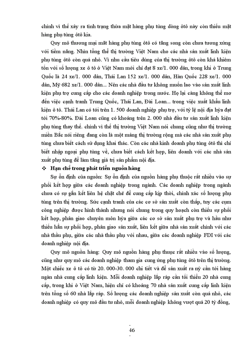 image for page Giải pháp phát triển thương mại mặt hàng phụ tùng ôtô trên thị trường miền Bắc