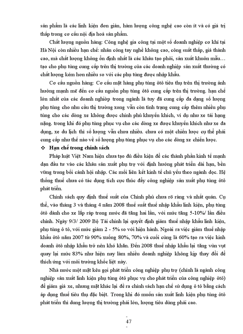 image for page Giải pháp phát triển thương mại mặt hàng phụ tùng ôtô trên thị trường miền Bắc