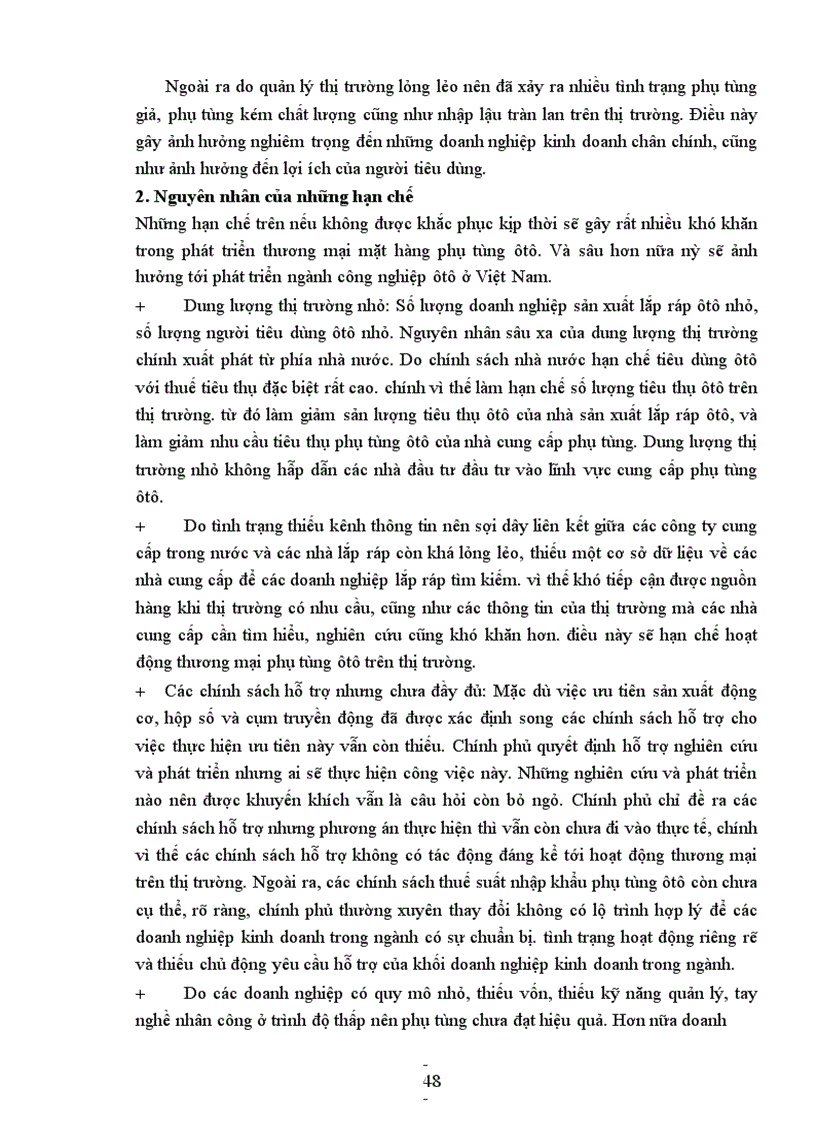 image for page Giải pháp phát triển thương mại mặt hàng phụ tùng ôtô trên thị trường miền Bắc