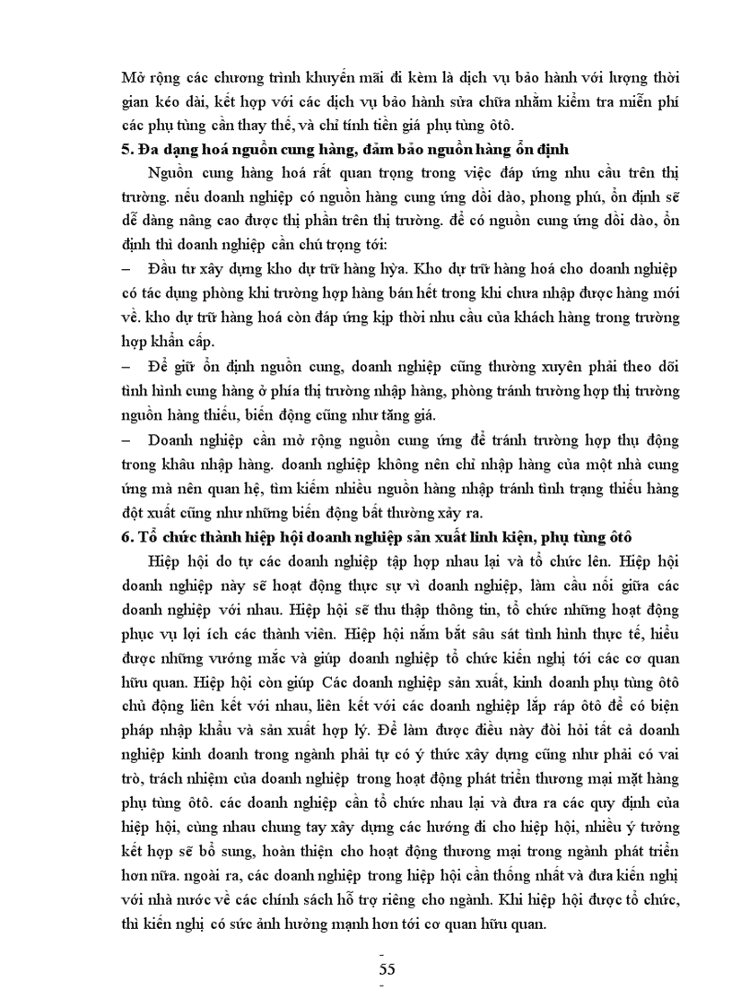 image for page Giải pháp phát triển thương mại mặt hàng phụ tùng ôtô trên thị trường miền Bắc