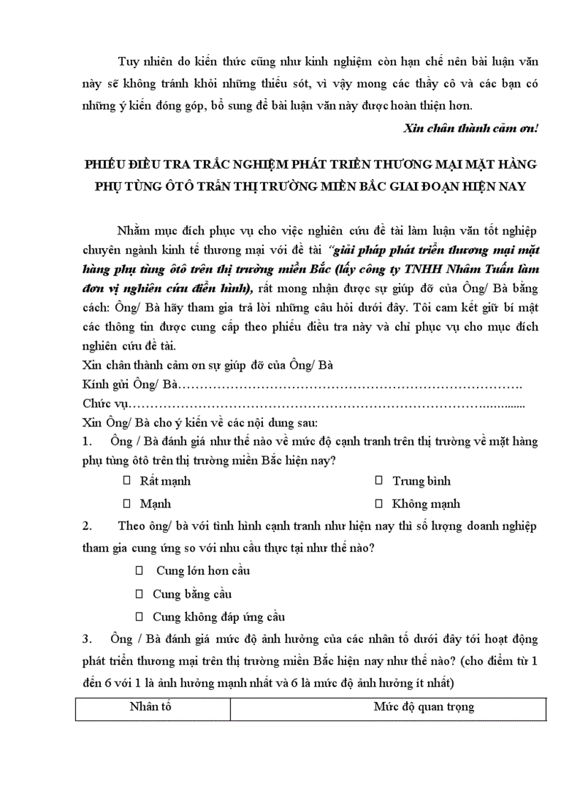 image for page Giải pháp phát triển thương mại mặt hàng phụ tùng ôtô trên thị trường miền Bắc