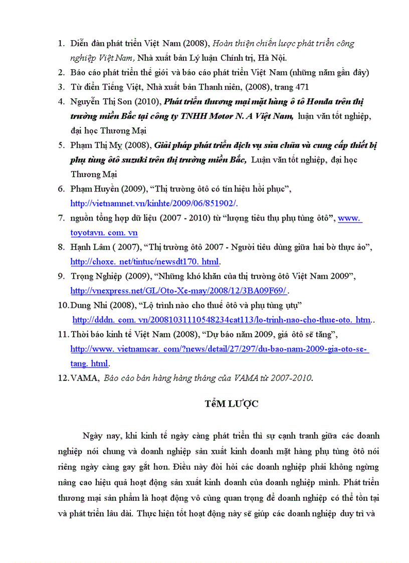 image for page Giải pháp phát triển thương mại mặt hàng phụ tùng ôtô trên thị trường miền Bắc