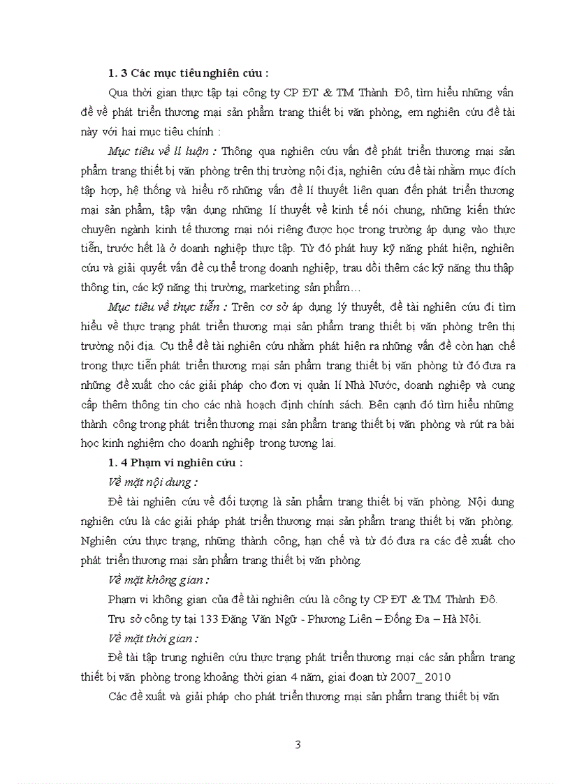 image for page Phát triển thương mại sản phẩm trang thiết bị văn phòng của công ty Cổ phần Đầu tư và Thương mại Thành Đô trên thị trường nội địa