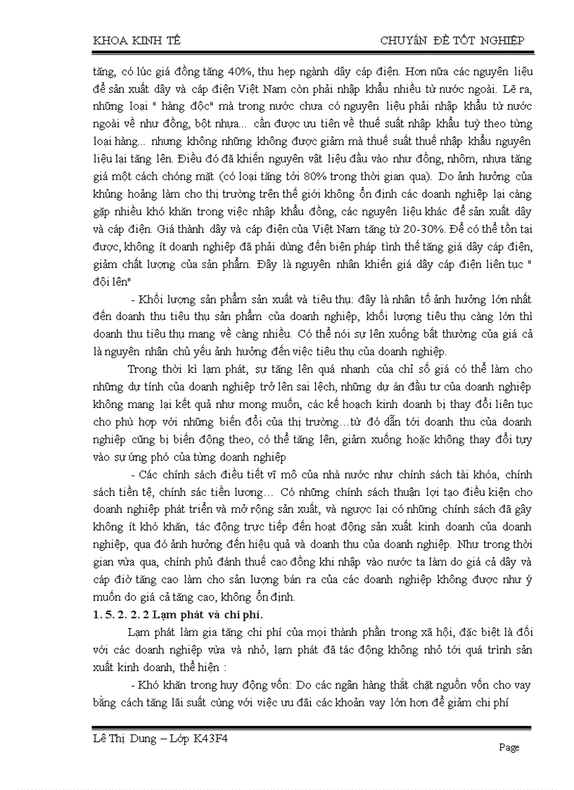 image for page Giải pháp nhằm hạn chế tác động của lạm phát tới hoạt động kinh doanh mặt hàng dây và cáp điện trên thị trường Hà Nội