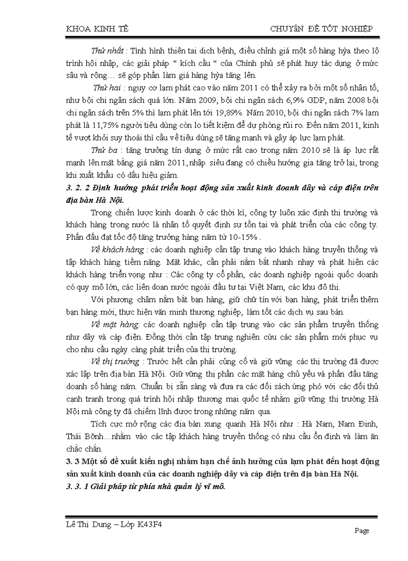 image for page Giải pháp nhằm hạn chế tác động của lạm phát tới hoạt động kinh doanh mặt hàng dây và cáp điện trên thị trường Hà Nội