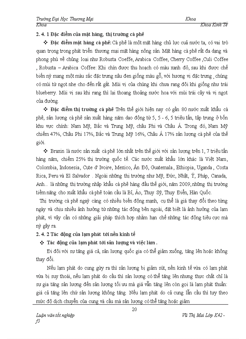 image for page Một số giải pháp nhằm hạn chế ảnh hưởng của lạm phát tới phát triển thị trường mặt hàng cà phê của công ty thực phẩm Miền Bắc