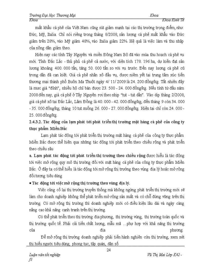 image for page Một số giải pháp nhằm hạn chế ảnh hưởng của lạm phát tới phát triển thị trường mặt hàng cà phê của công ty thực phẩm Miền Bắc