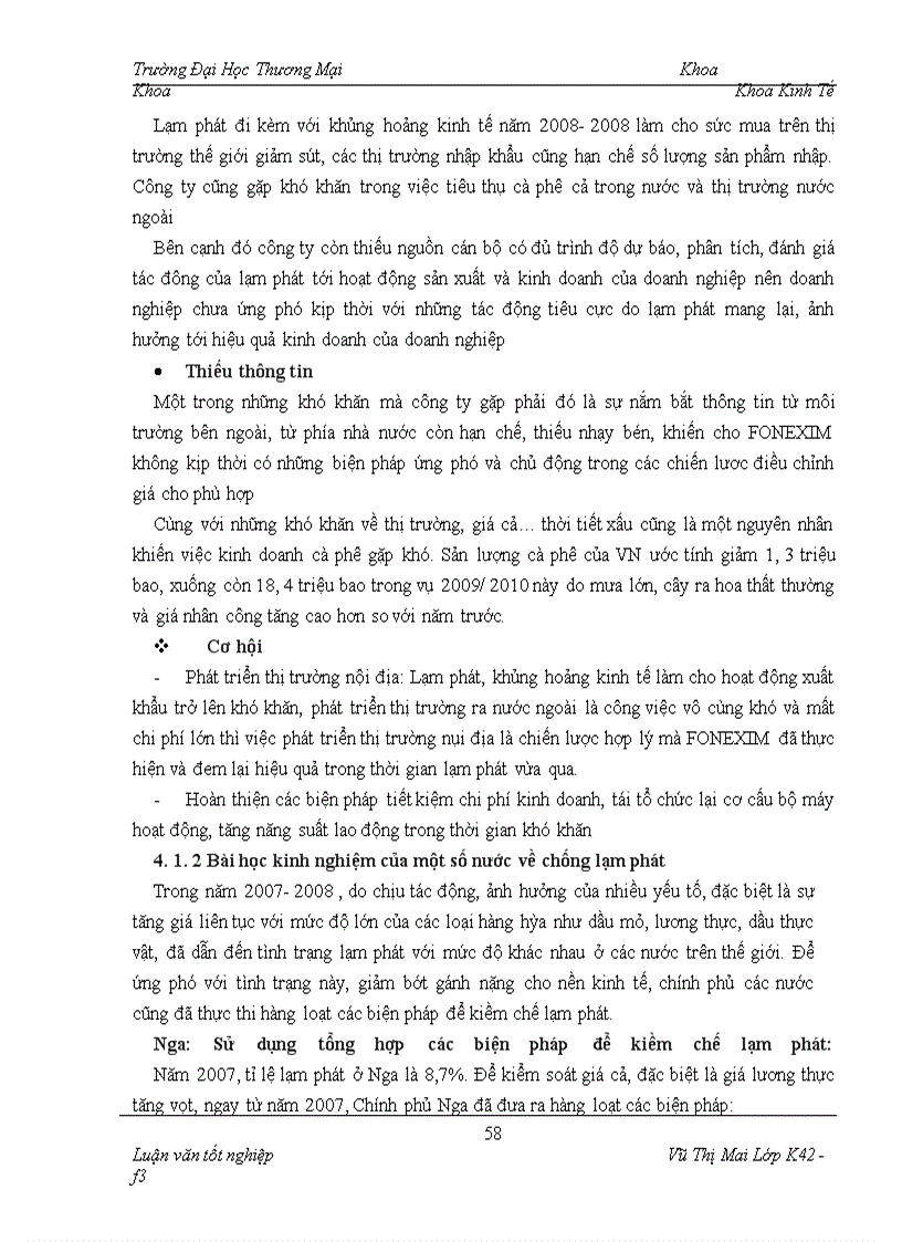 image for page Một số giải pháp nhằm hạn chế ảnh hưởng của lạm phát tới phát triển thị trường mặt hàng cà phê của công ty thực phẩm Miền Bắc