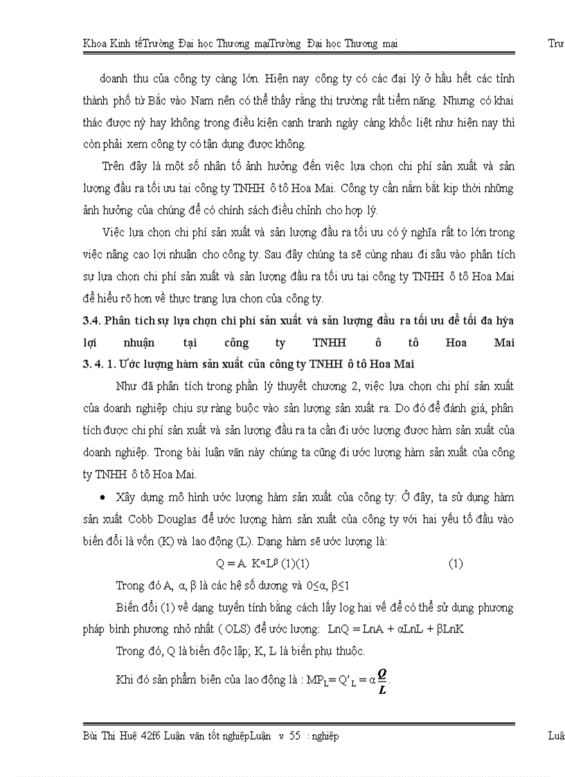 image for page Lựa chọn chi phí sản xuất và sản lượng đầu ra tối ưu để tối đa hóa lợi nhuận tại công ty TNHH ô tô Hoa Mai