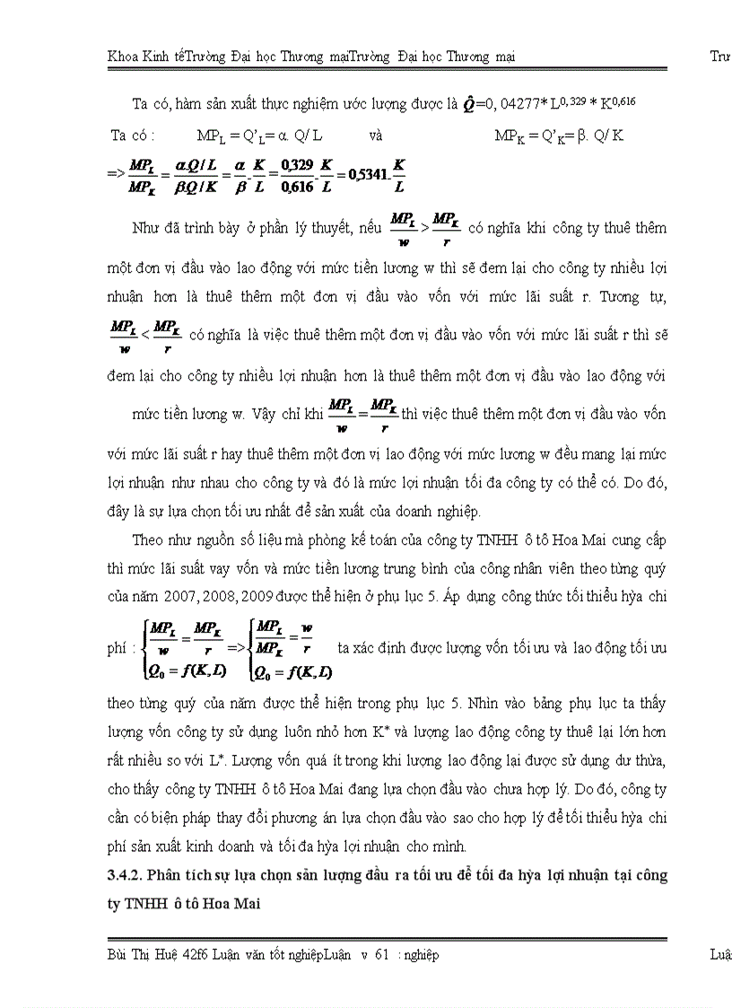 image for page Lựa chọn chi phí sản xuất và sản lượng đầu ra tối ưu để tối đa hóa lợi nhuận tại công ty TNHH ô tô Hoa Mai