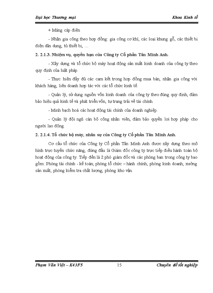 image for page Phân tích và dự báo cầu về sản phẩm máng đèn công nghiệp của Công ty Cổ phần Tân Minh Anh trên địa bàn Hà Nội đến năm 2015