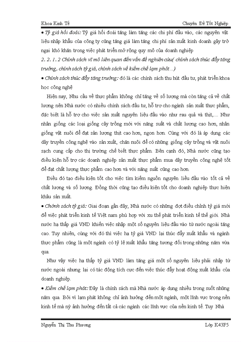 image for page Phân tích ảnh hưởng của lạm phát tới hoạt động sản xuất kinh doanh thực phẩm của Công ty CP thực phẩm Ngôi Sao Xanh