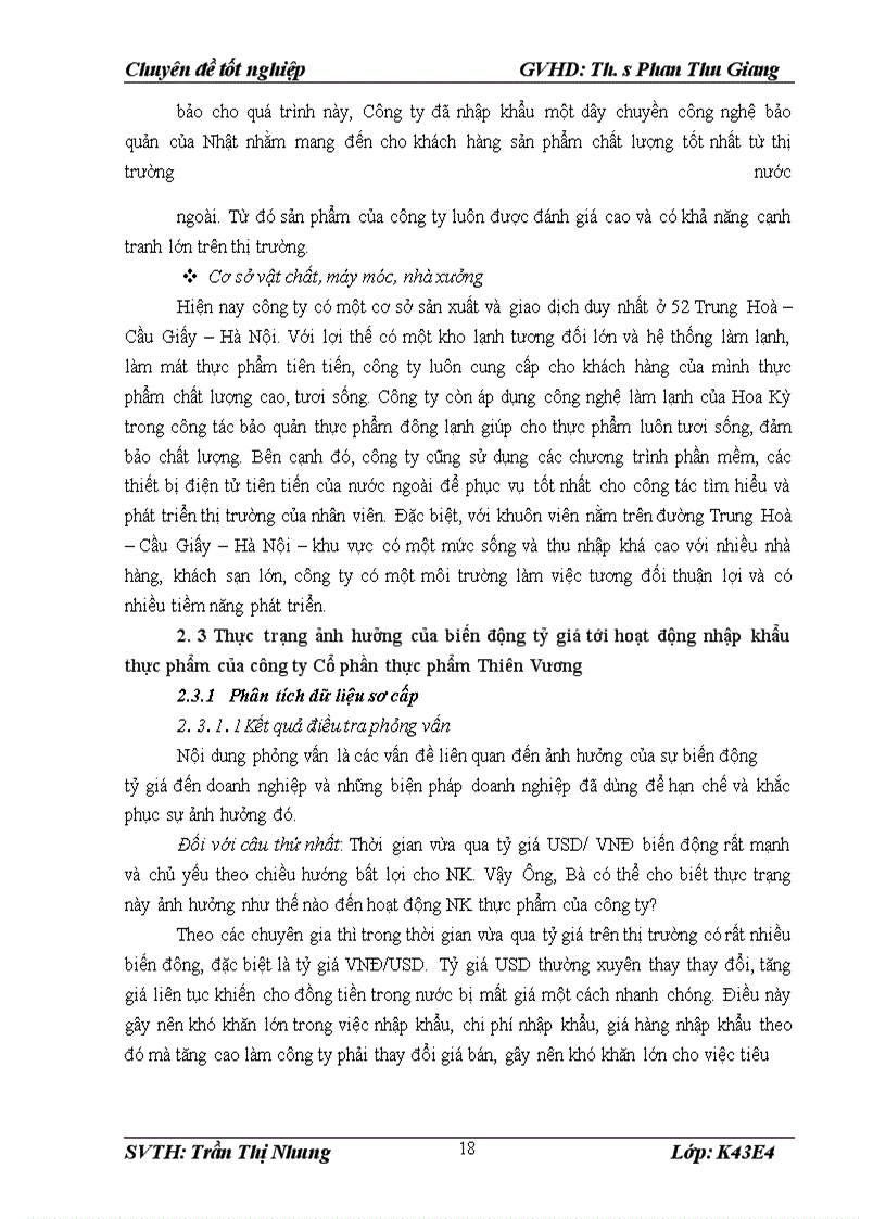 image for page Giải pháp nhằm hạn chế ảnh hưởng của biến động tỷ giá tới hoạt động nhập khẩu của công ty Cổ phần thực phẩm Thiên Vương