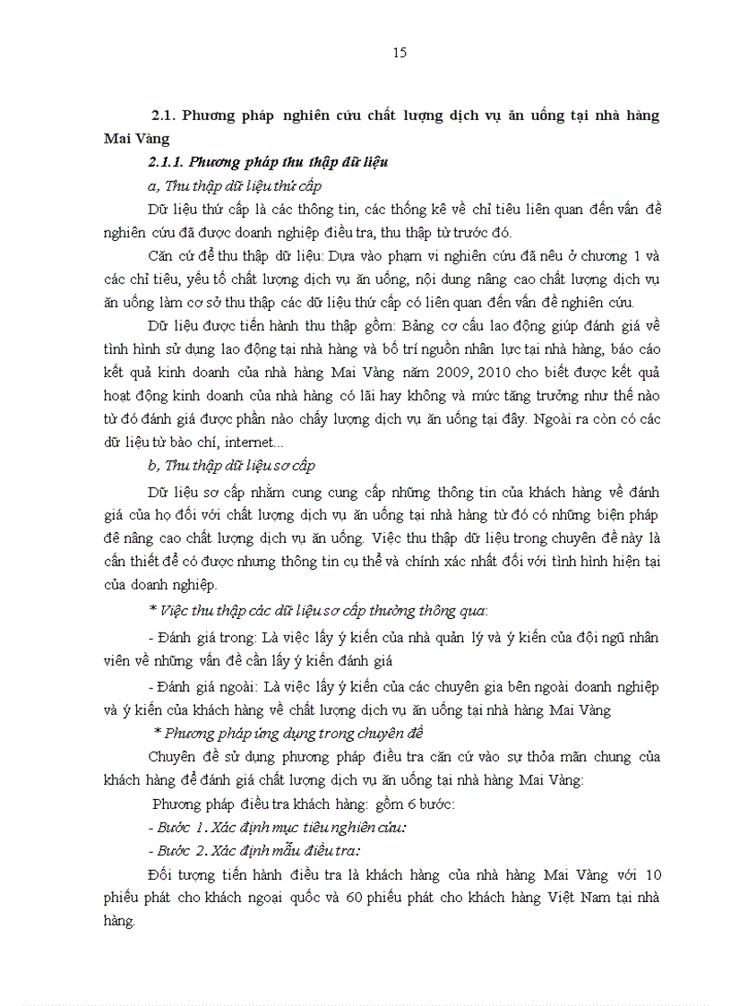 image for page Giải pháp nâng cao chất lượng dịch vụ ăn uống tại nhà hàng Mai Vàng
