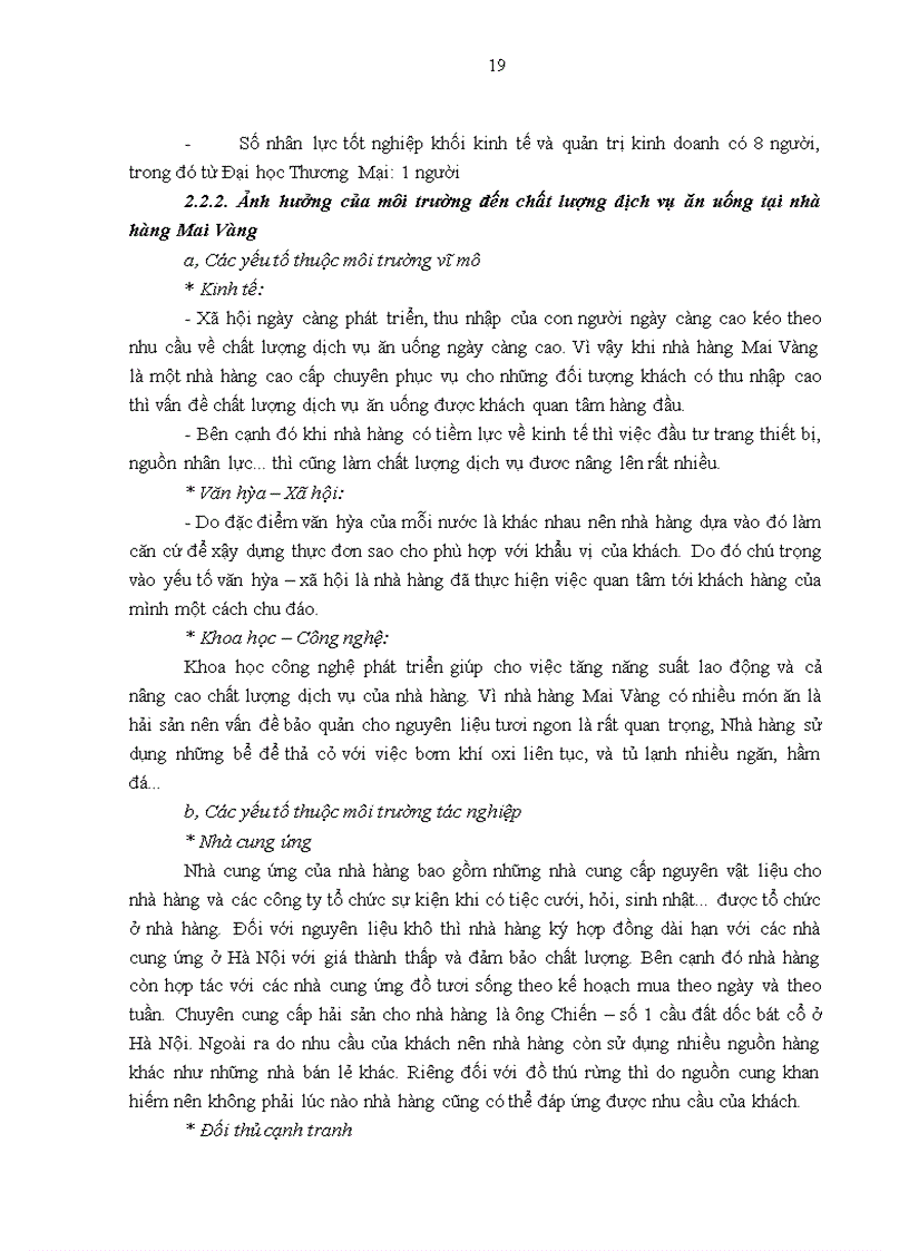 image for page Giải pháp nâng cao chất lượng dịch vụ ăn uống tại nhà hàng Mai Vàng