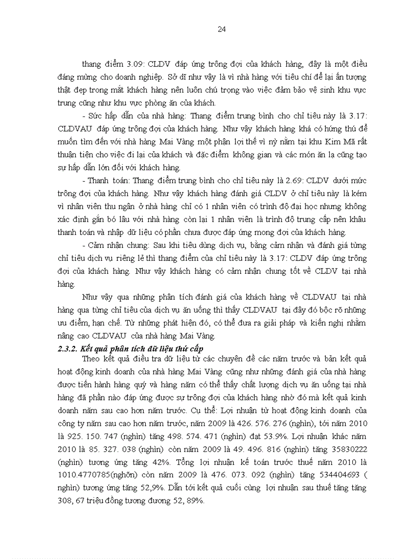 image for page Giải pháp nâng cao chất lượng dịch vụ ăn uống tại nhà hàng Mai Vàng