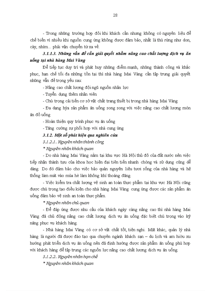 image for page Giải pháp nâng cao chất lượng dịch vụ ăn uống tại nhà hàng Mai Vàng