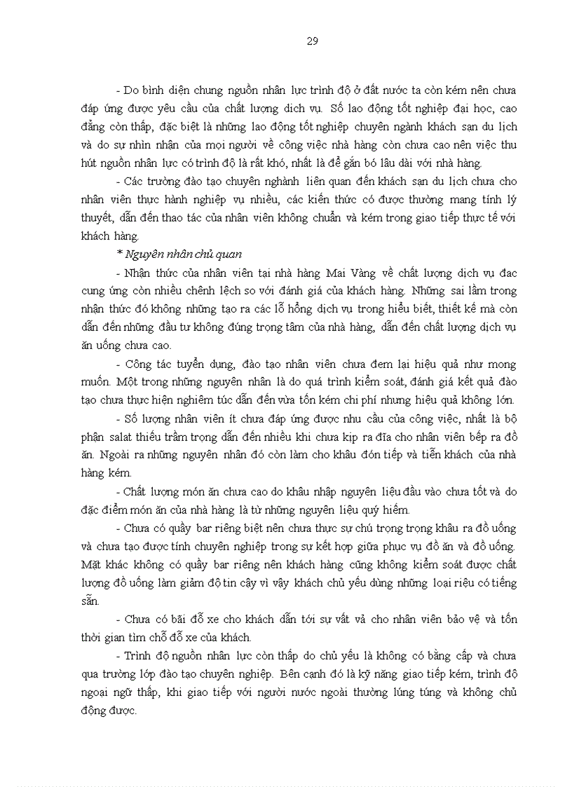 image for page Giải pháp nâng cao chất lượng dịch vụ ăn uống tại nhà hàng Mai Vàng