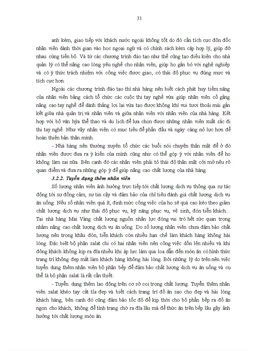 image for page Giải pháp nâng cao chất lượng dịch vụ ăn uống tại nhà hàng Mai Vàng