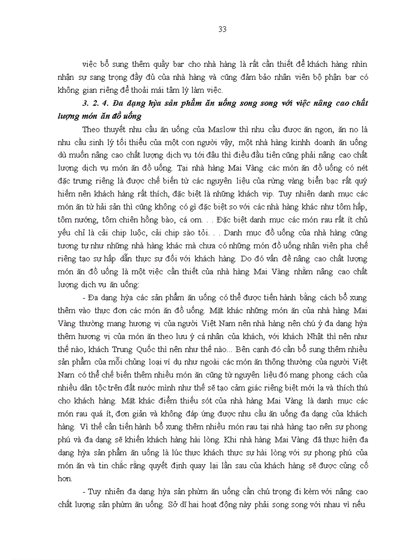 image for page Giải pháp nâng cao chất lượng dịch vụ ăn uống tại nhà hàng Mai Vàng