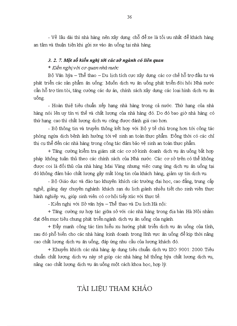 image for page Giải pháp nâng cao chất lượng dịch vụ ăn uống tại nhà hàng Mai Vàng