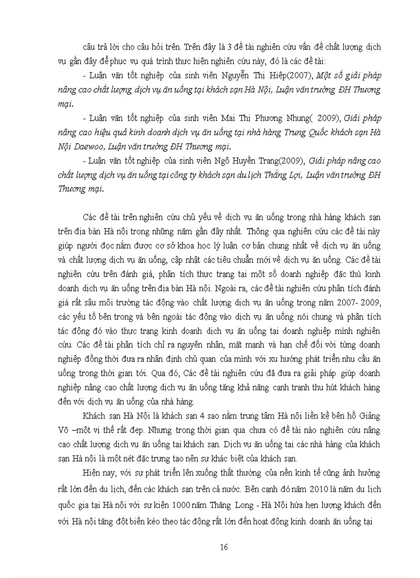 image for page Giải pháp nâng cao chất lượng dịch vụ ăn uống tại nhà hàng Mỹ Thực khách sạn Hà Nội