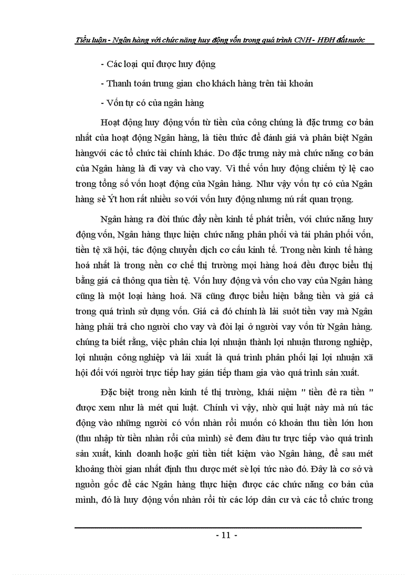 image for page Ngân hàng với chức năng huy động vốn trong quá trình CNH-HĐH đất nước