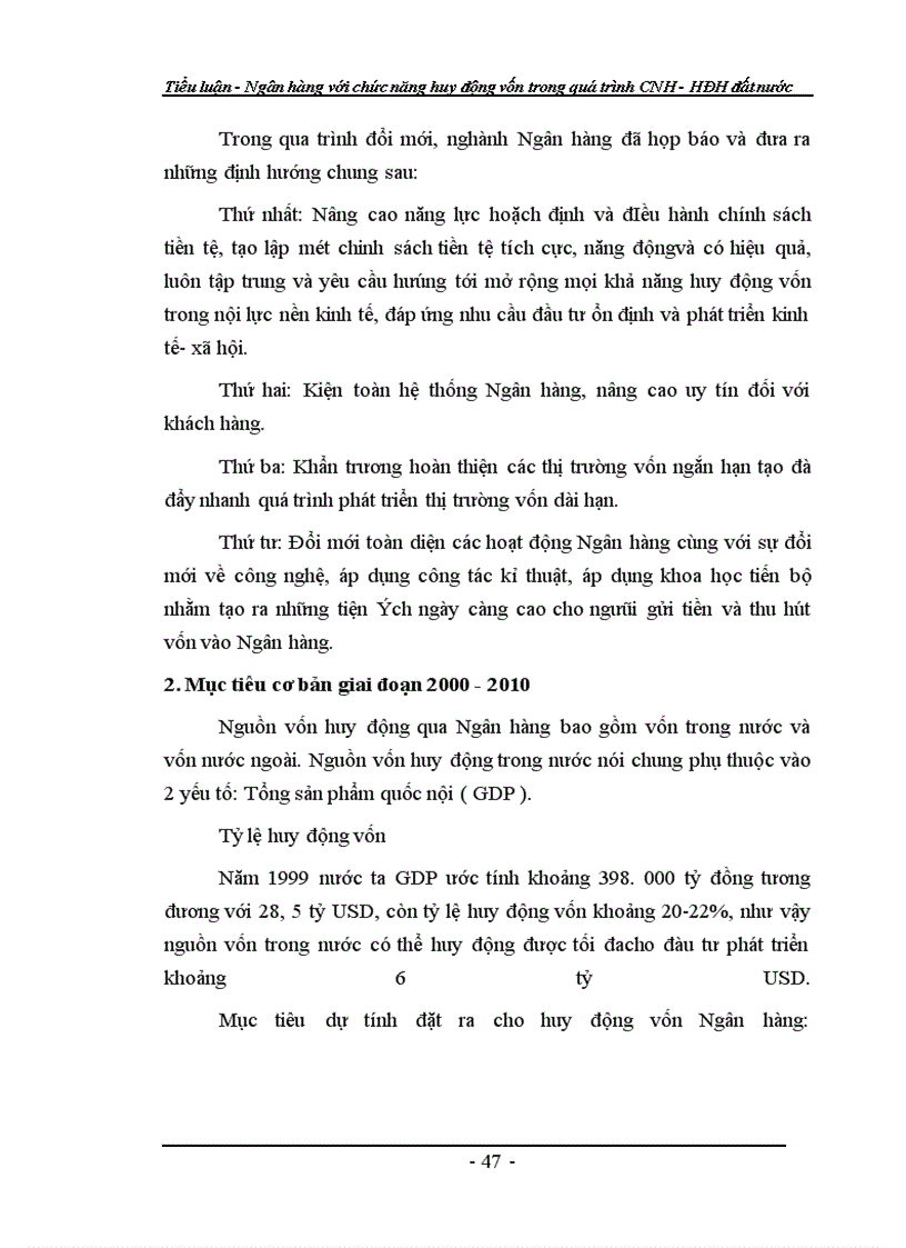image for page Ngân hàng với chức năng huy động vốn trong quá trình CNH-HĐH đất nước