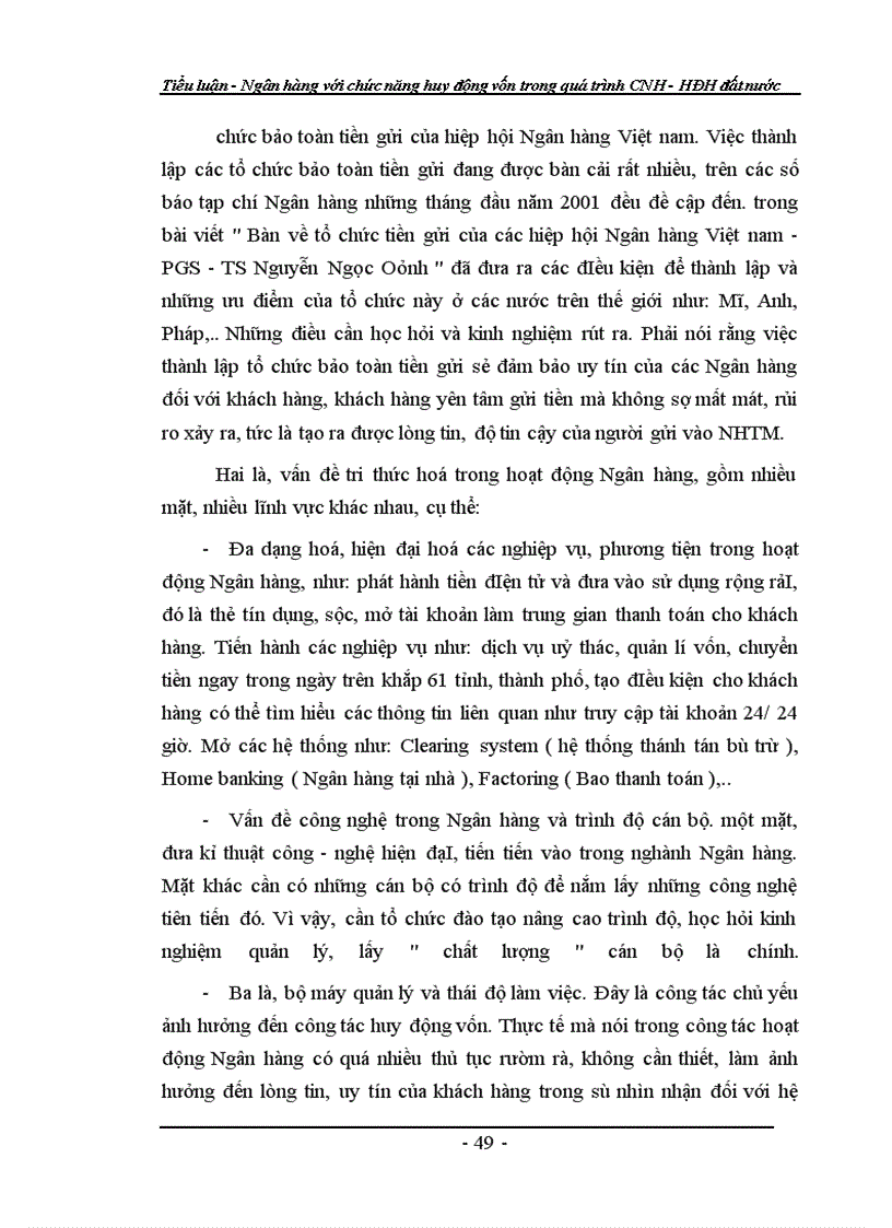 image for page Ngân hàng với chức năng huy động vốn trong quá trình CNH-HĐH đất nước