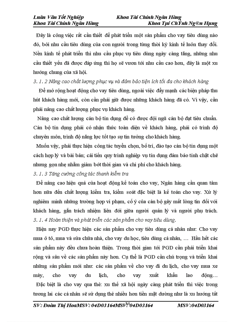image for page Một số giải pháp nhằm mở rộng hoạt động cho vay tiêu dùng tại PGD Đồng Tâm- NHTMCP Nam Á